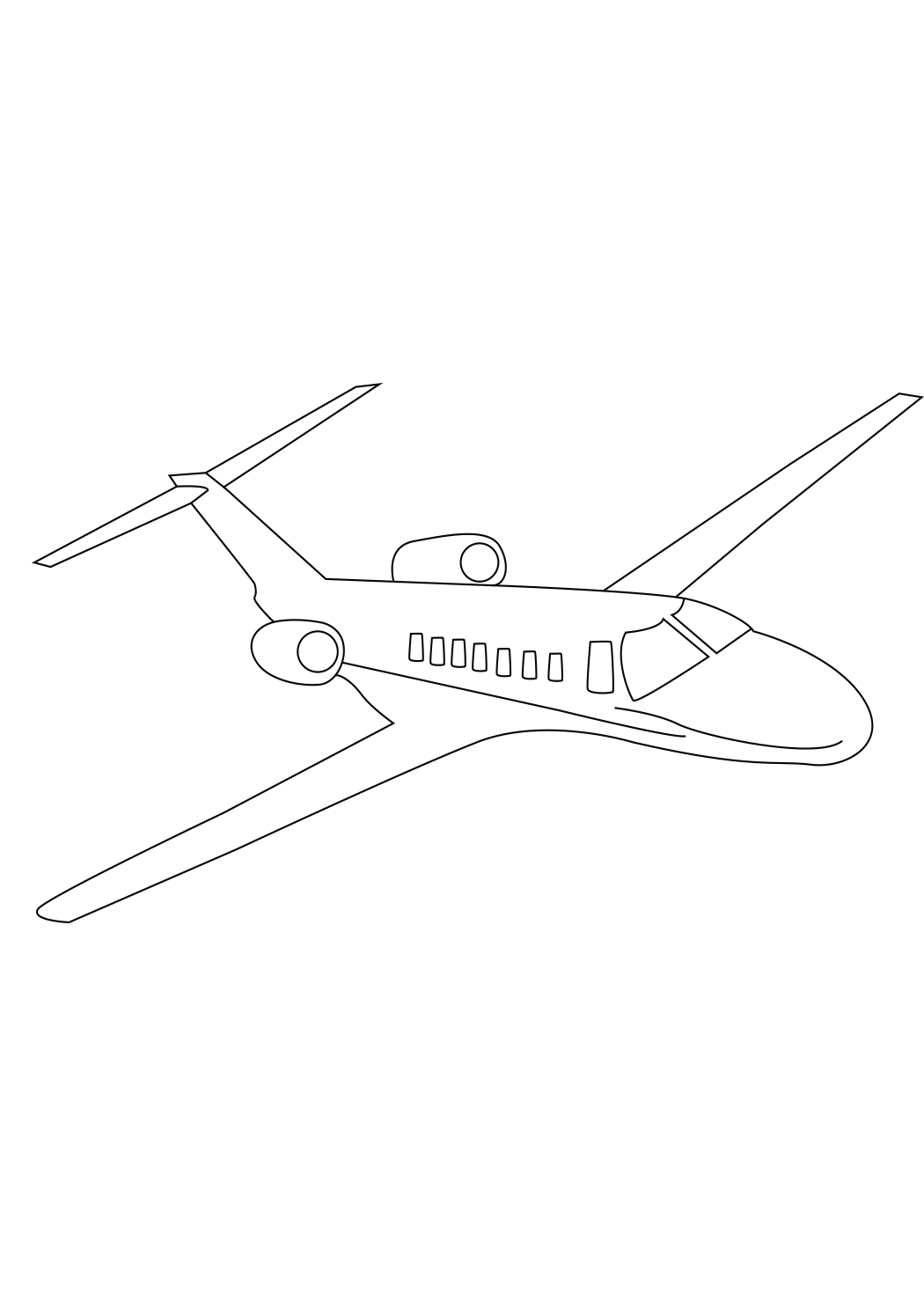 מטוס בשמיים להדפסה