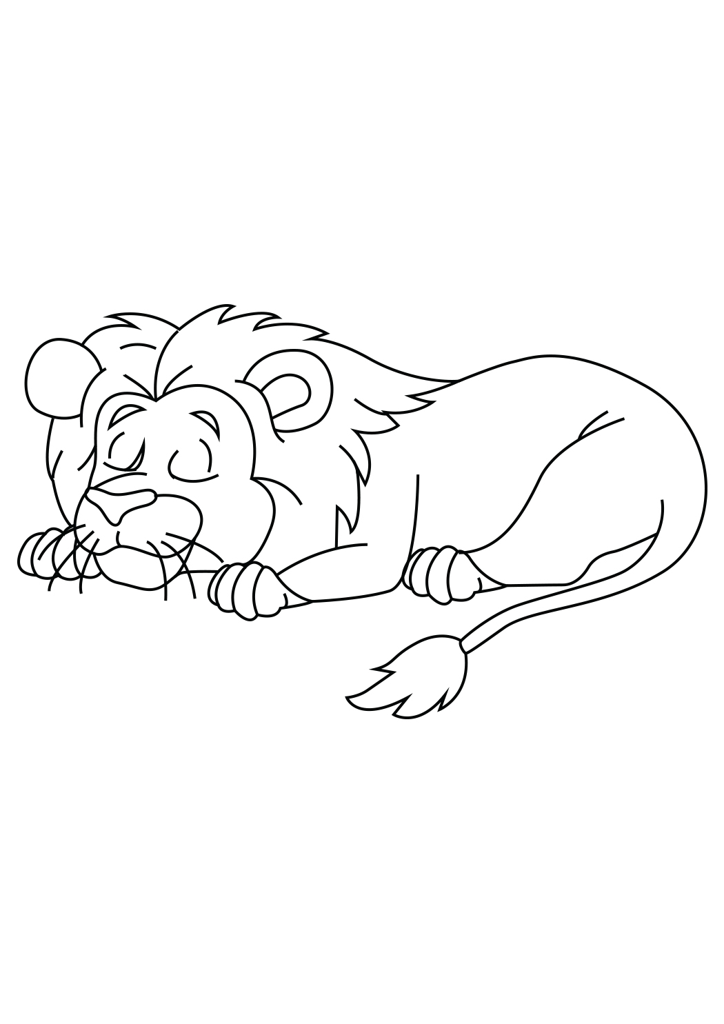 אריה מנמנם לצביעה